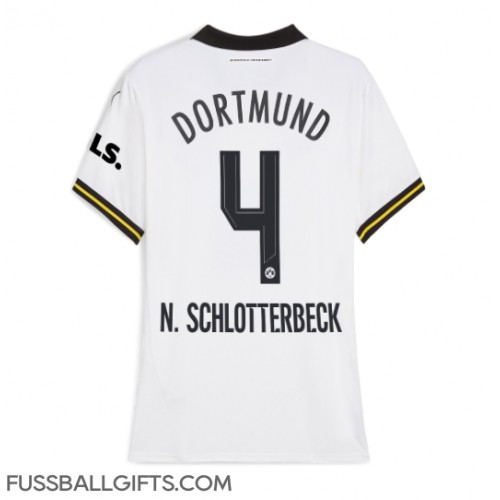 Borussia Dortmund Nico Schlotterbeck #4 Fußballbekleidung 3rd trikot Damen 2024-25 Kurzarm